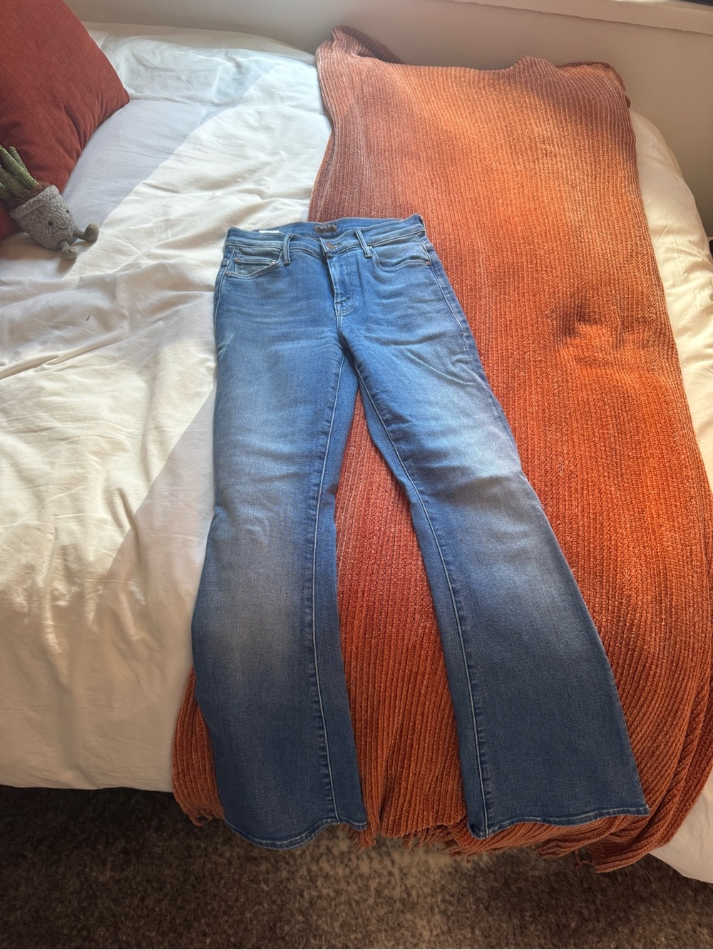 MOTHER Flare Jeans in Light Blue Wash
